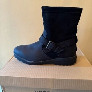 Sperry NEW in box Maritime Step in Black Winter & Rain Boots for Women
